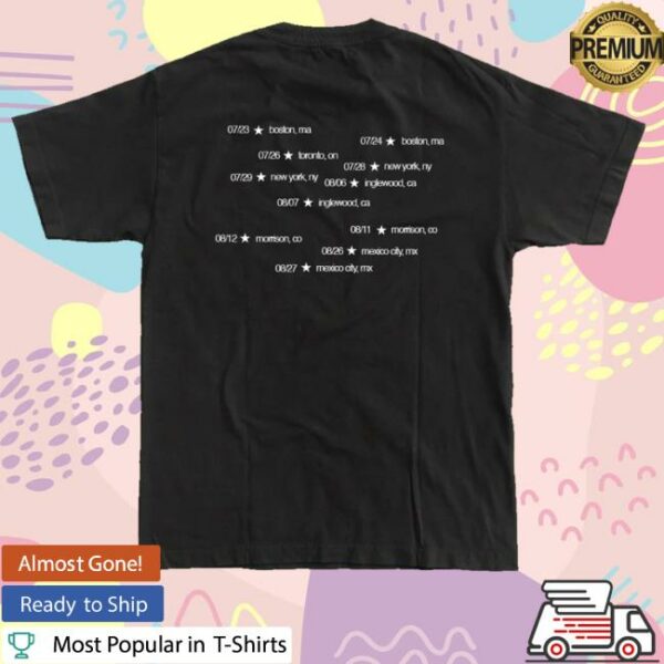 kenny sau Gracie Abrams Shop Tsou Deluxe Tour Black Dateback Shirt
