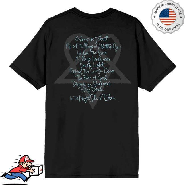 kenny sau Heartagram Merch Shop Dark Light Tracklist Shirt