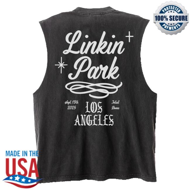 kenny sau Linkin Park Merch Shop Store Lp La Sleeveless Vintage Black Tank Top