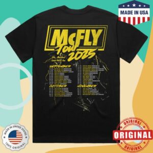kenny sau Mcfly Merch Shop Store Lightening Black Photo Shirt