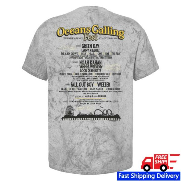 kenny sau Oceans Calling Festival Merch Shop Store Seagull Lineup Shirt