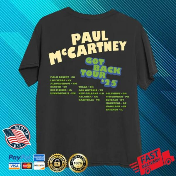 kenny sau Paul Mccartney Merch Shop Store Got Back 2025 Peace Shirt