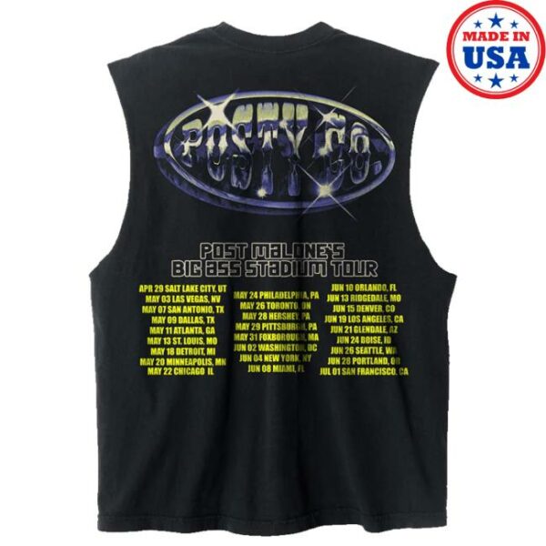 kenny sau Post Malone Merch Shop Store Big Ass Stadium Tour Cut Out Tank