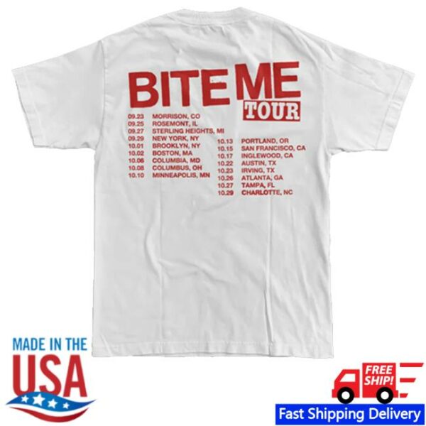 kenny sau Renee Rapp Merch Shop Store White Date Back Tour Shirt