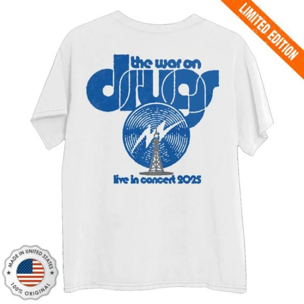 kenny sau The War On Drugs Merch Shop Store Live 2025 White Shirt