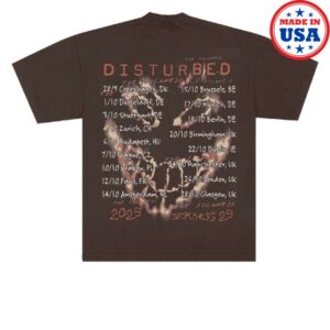 kenny sauDisturbed Uk Merch Shop Store Stupify The Sickness 25 Tour Shirt