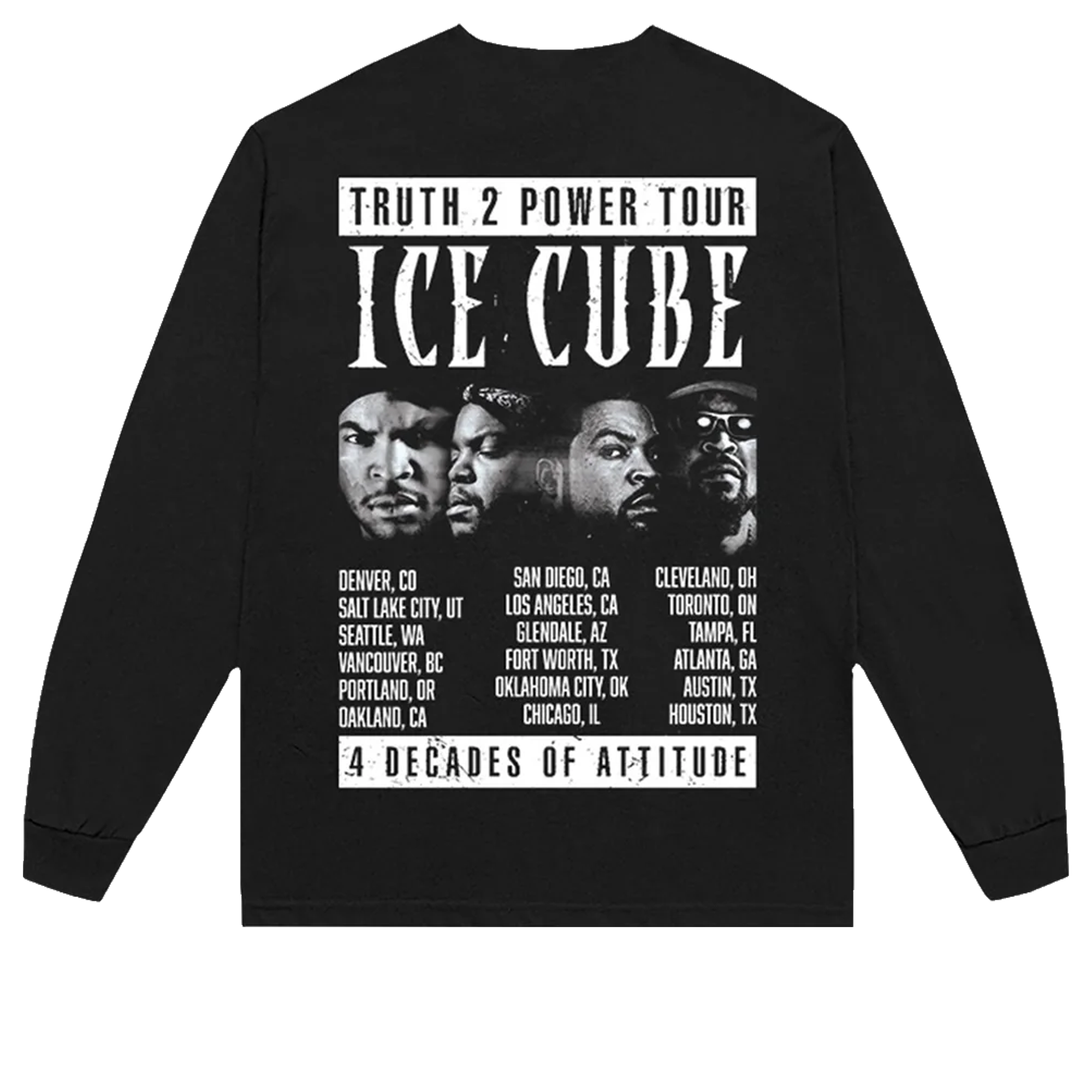 Ice Cube Store Merch Truth 2 Power Long Sleeve Tour Shirt Ice Cube Store Merch Truth 2 Power Long Sleeve Tour Shirt