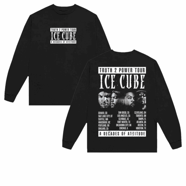 Ice Cube Store Merch Truth 2 Power Long Sleeve Tour Shirtss