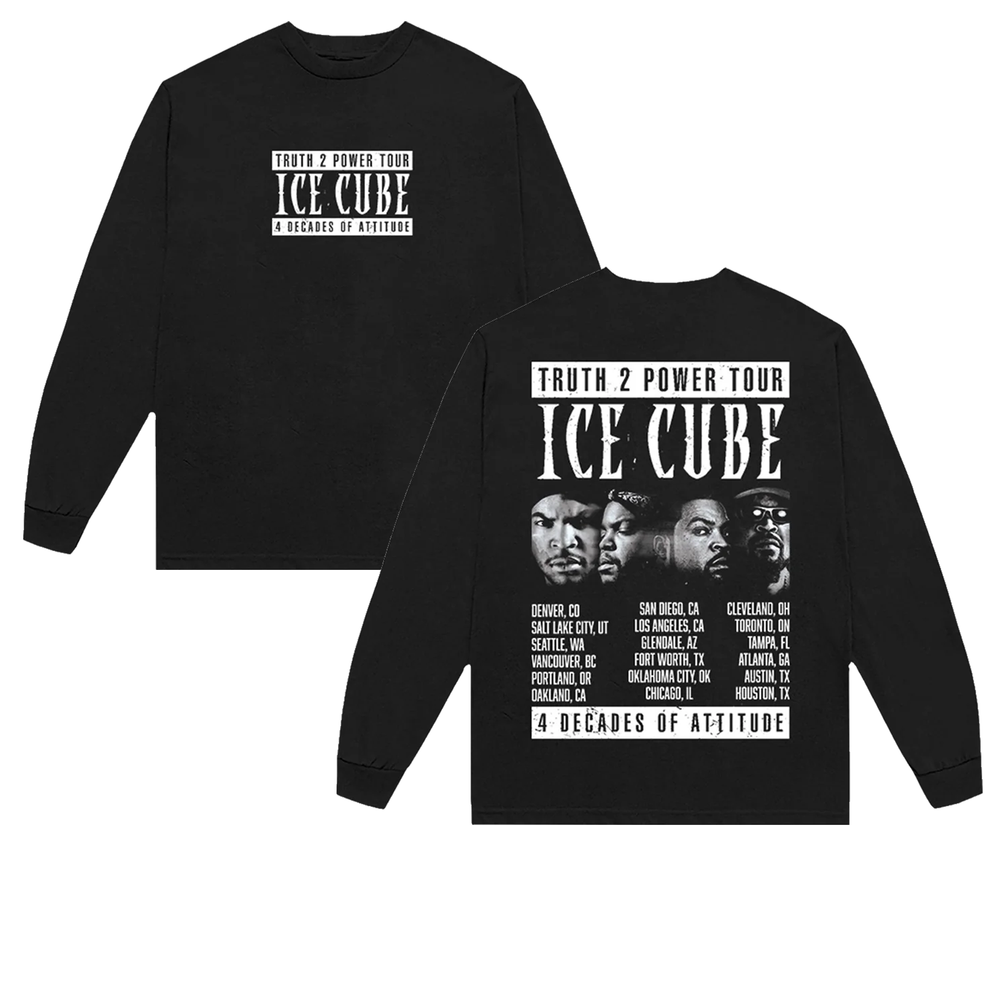 Ice Cube Store Merch Truth 2 Power Long Sleeve Tour Shirtss Ice Cube Store Merch Truth 2 Power Long Sleeve Tour Shirtss