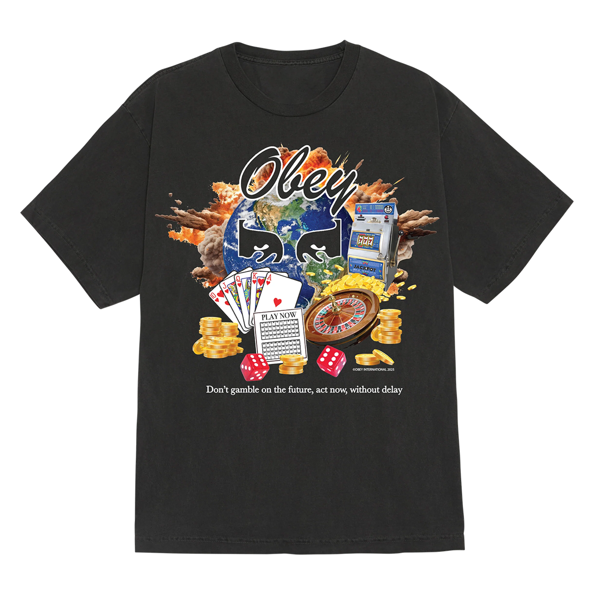 Obey Clothing Merch Store Act Now Pigment T Shirt Black Obey Clothing Merch Store Act Now Pigment T Shirt Black