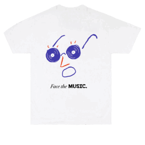 Unik Clothing Merch Store Rainy Heart X Unik Face The Music Shirt Whites Unik Clothing Merch Store Rainy Heart X Unik Face The Music Shirt Whites