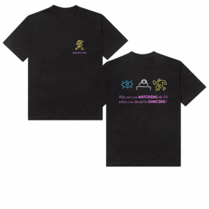 Unik Clothing Merch Store Rainy Heart X Unik Watching The Dj Shirt Black Unik Clothing Merch Store Rainy Heart X Unik Watching The Dj Shirt Black
