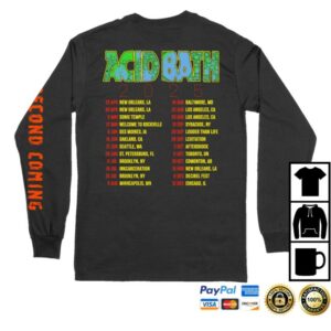 kenny Acid Bath Merch Store Tour Long Sleeve Black