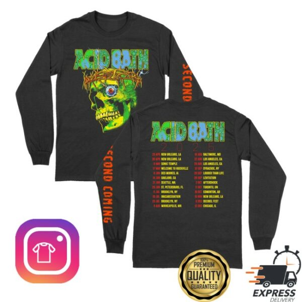 kenny Acid Bath Merch Store Tour Long Sleeve Blackss