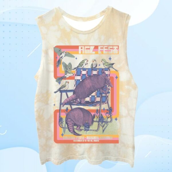 kenny Acl Music Festival Merch Womens Dillo Lineup Tank0