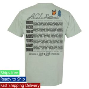 kenny Acl Music Festival Store Merch Bluebonnet Skull Lineup Tee kenny Acl Music Festival Store Merch Bluebonnet Skull Lineup Tee