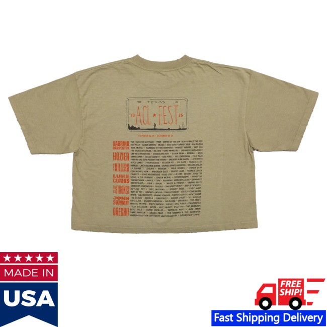 kenny Acl Music Festival Store Merch Brandon Maxwell X Acl Fest Lineup Crop Tee kenny Acl Music Festival Store Merch Brandon Maxwell X Acl Fest Lineup Crop Tee