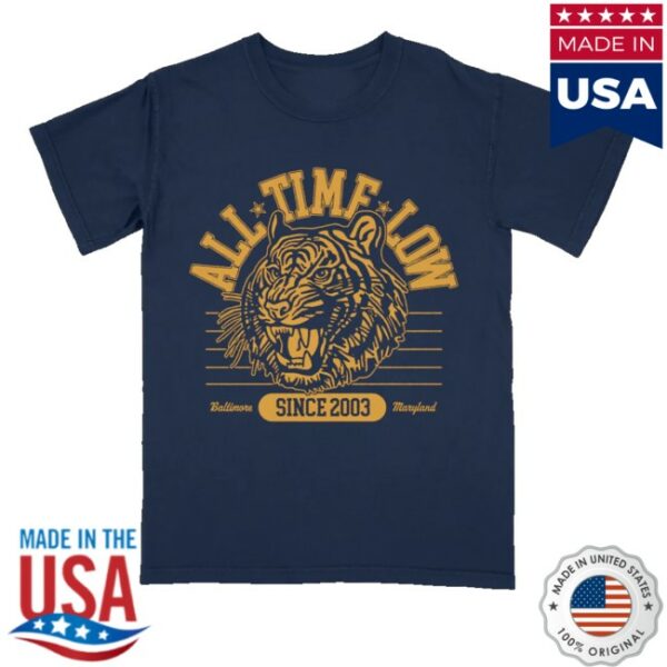 kenny All Time Low Merch Store All Time Low Tiger Dateback Tees