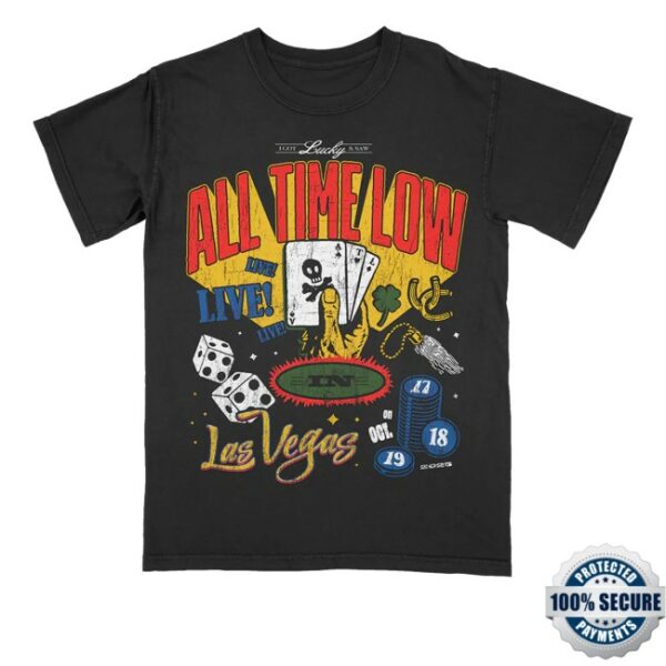 kenny All Time Low Merch Store I Got Lucky Saw Atl Live In Vegas Shirt