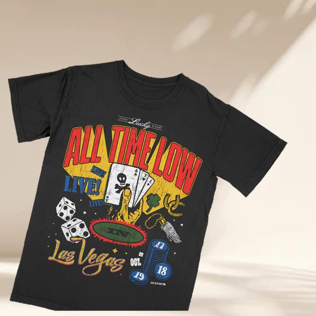 kenny All Time Low Official Store I Got Lucky Saw Atl Live In Vegas Shirtw kenny All Time Low Official Store I Got Lucky Saw Atl Live In Vegas Shirtw