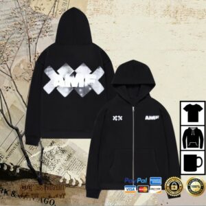 kenny Amf Merch Store Amf White Crosses Zip Up 2025ss kenny Amf Merch Store Amf White Crosses Zip Up 2025ss