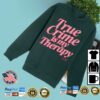 kenny Annie Elise Merch Green Pink True Crime Is My Therapy Puff Print Sweatshirt0
