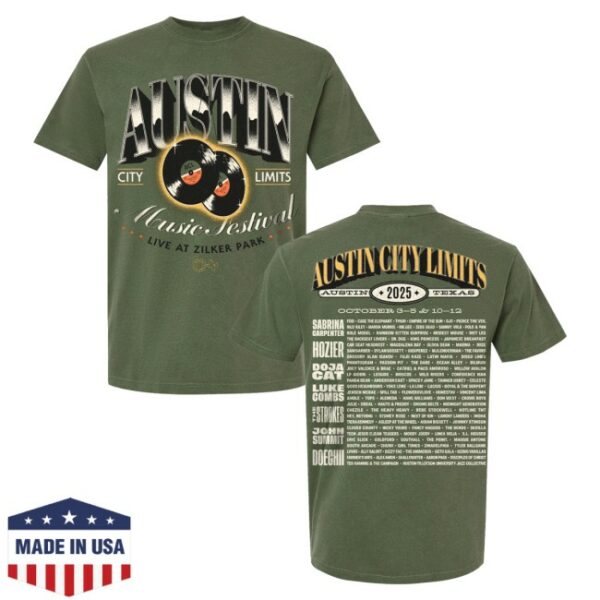 kenny Austin City Limits Music Festival Merch Store Records Lineup Teess