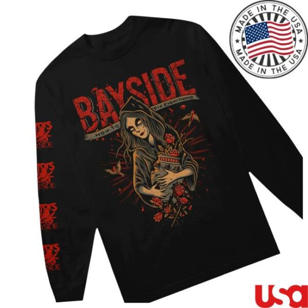 kenny Bayside Merch Shop Fix Everything Black Long Sleeve Shirta
