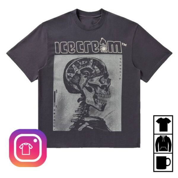 kenny Bbcicecream Store Merch Icecream Money On My Mind Tee Charcoals