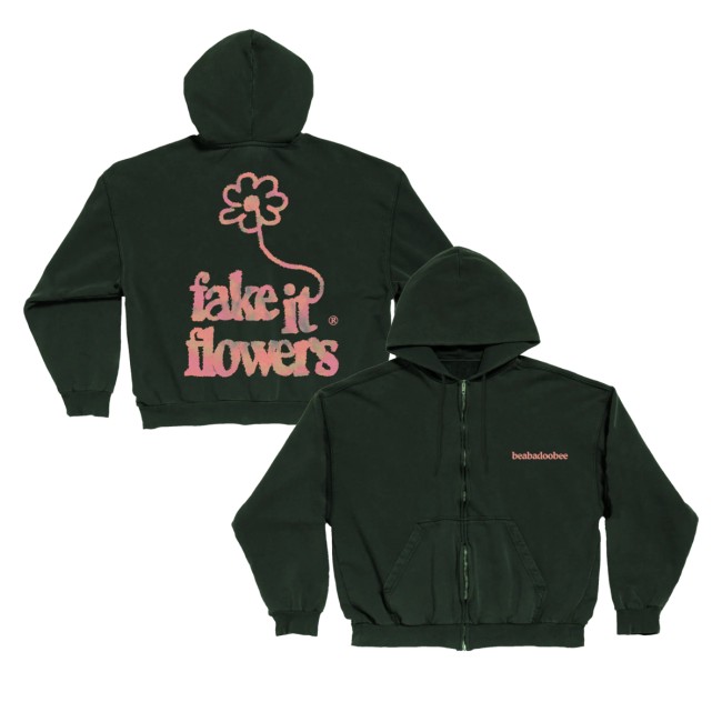 kenny Beabadoobee Merch Store Fake It Flowers Zip Hoodiess kenny Beabadoobee Merch Store Fake It Flowers Zip Hoodiess