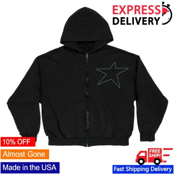 kenny Beabadoobee Merch Store Star Zip Hoodie