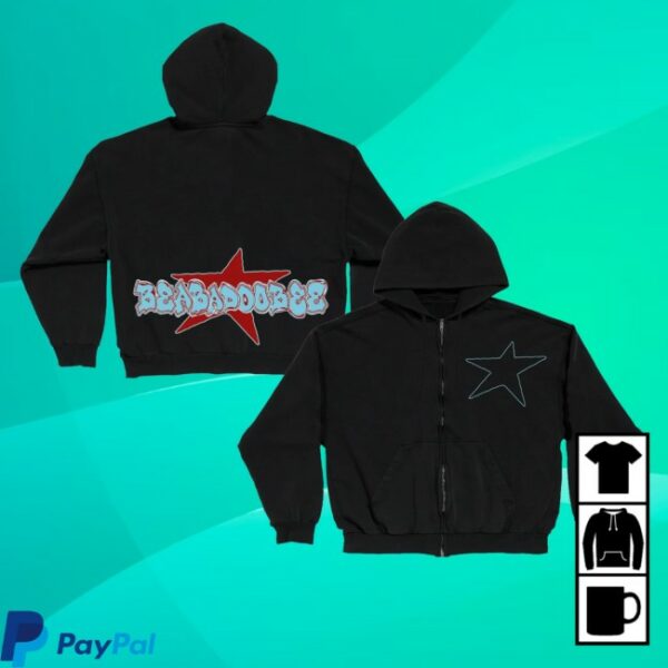 kenny Beabadoobee Merch Store Star Zip Hoodiess
