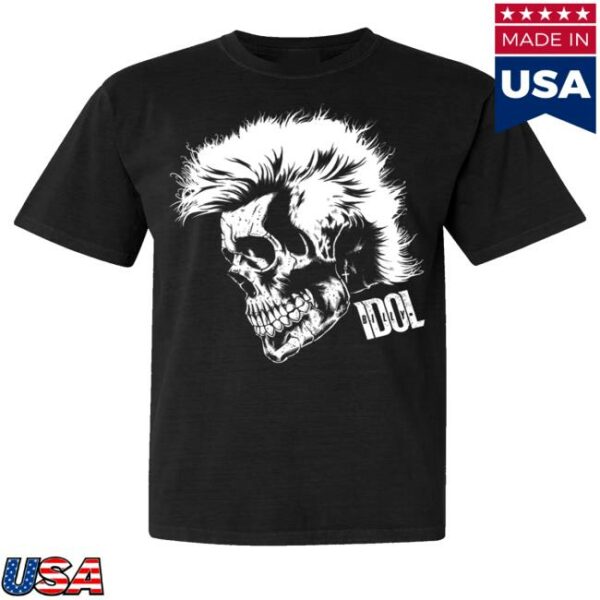 kenny Billy Idol Merch Shop Billy Skull Black Shirt