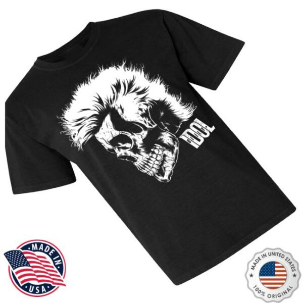 kenny Billy Idol Merch Shop Billy Skull Black Shirtw