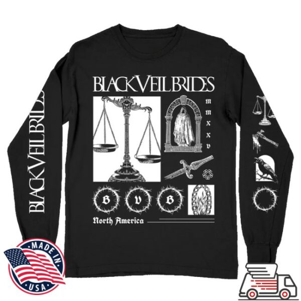 kenny Black Veil Brides Merch Scales Of Justice Longsleeve Shirt0