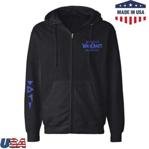 kenny Blizzard Gear Merch Store World Of Warcraft Midnight Dark Heart Black Zip Up Hoodies