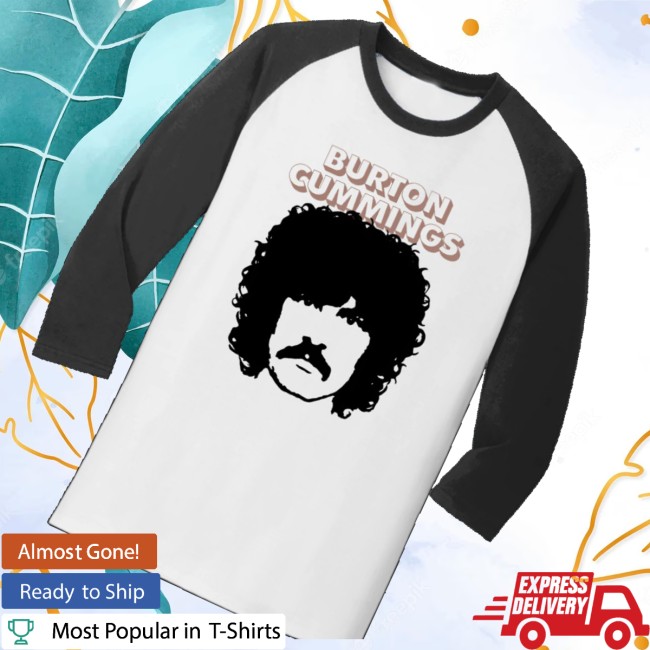 Burton Cummings Store Merch Portrait Raglan Shirt - Graphic Design Prints