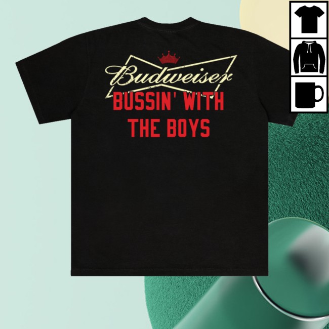 kenny Bwtb Merch Store Bussin X Budweiser Bow Tie Tee Black kenny Bwtb Merch Store Bussin X Budweiser Bow Tie Tee Black