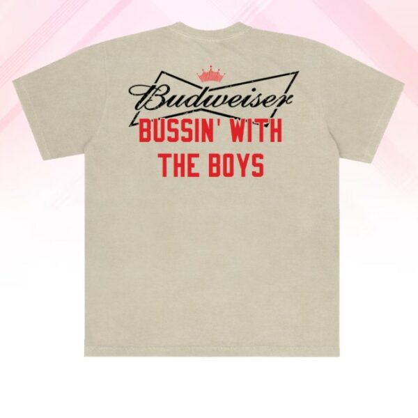 kenny Bwtb Merch Store Bussin X Budweiser Bow Tie Tee Sands