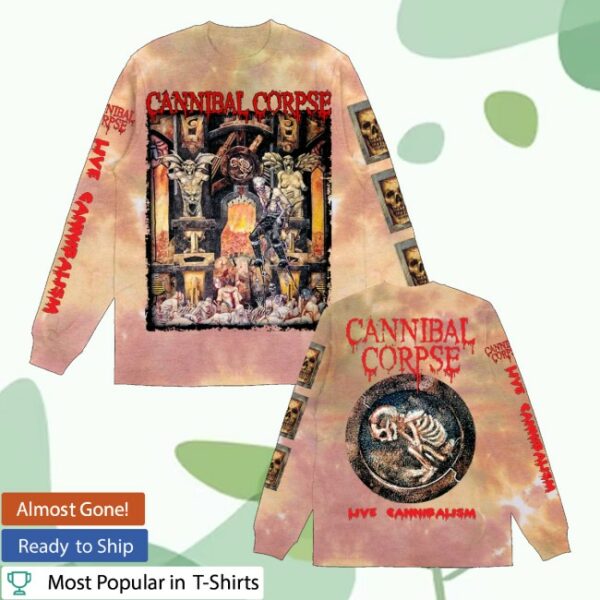 kenny Cannibal Corpse Merch Store Live Cannibalism Long Sleeve Scab Dye