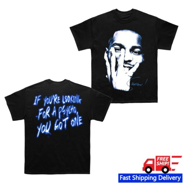kenny Cold Prints Merch Dave Psycho Face Shirt With Backprint0