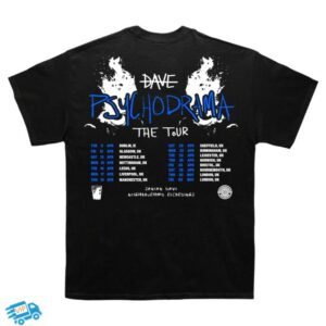 kenny Cold Prints Merch Dave Psychodrama Tour Shirt With Backprint