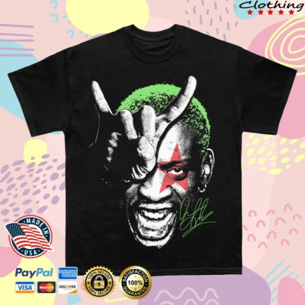 kenny Cold Prints Merch Dennis Rodman Horns Shirt