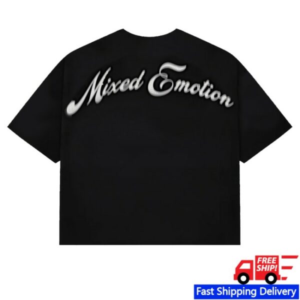 kenny Cold Shoulder Kicks Merch Mixed Emotion Black Pearl Cropped Tee