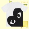 kenny Comme Des Garcons Merch Play White Shirt With Black Corner Heart