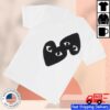 kenny Comme Des Garcons Merch Play White Shirt With Black Mirror Heart1