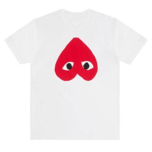 kenny Comme Des Garcons Merch Play White Shirt With Red Reverse Heart kenny Comme Des Garcons Merch Play White Shirt With Red Reverse Heart