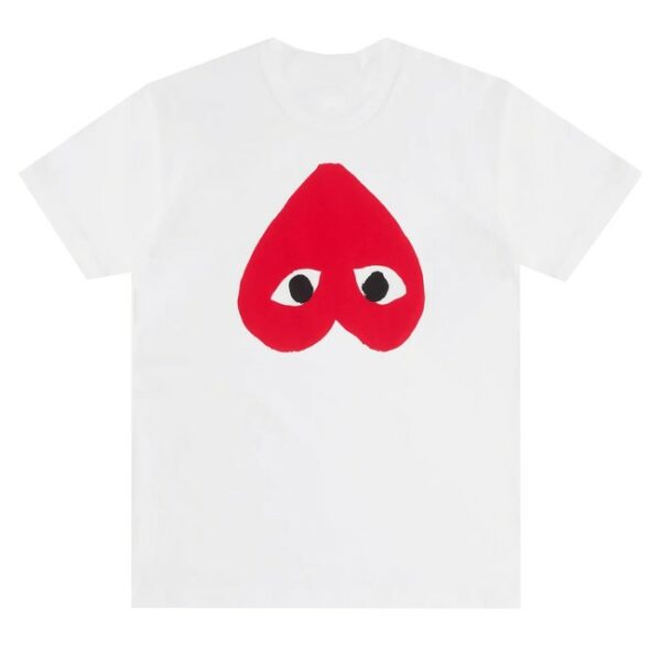 kenny Comme Des Garcons Merch Play White Shirt With Red Reverse Heart
