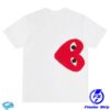 kenny Comme Des Garcons Merch Play White Shirt With Red Side Heart