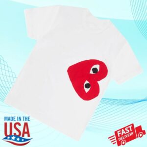 kenny Comme Des Garcons Merch Play White Shirt With Red Side Heart0 kenny Comme Des Garcons Merch Play White Shirt With Red Side Heart0